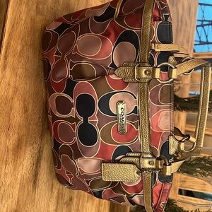 Coach scarf print tote